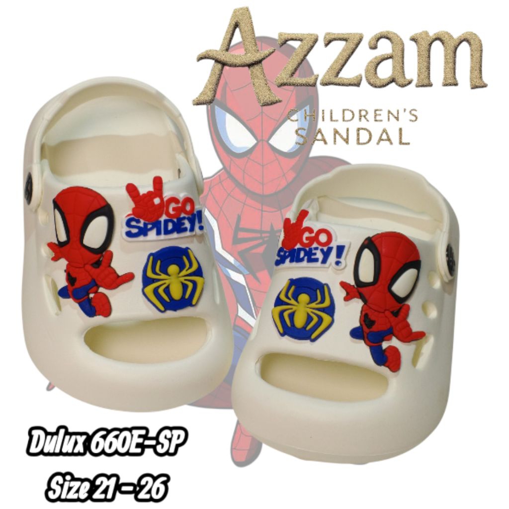 Sandal murah | Sandal anak laki-laki Spiderman | Dulux 660E-SP Sandal Balita 2 tahun - 5 tahun , lak