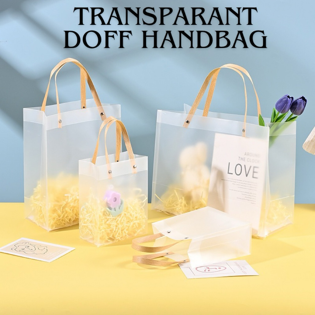Tas Mika PP Doff || Goodie Bag Transparan Doff || Tas Hampers