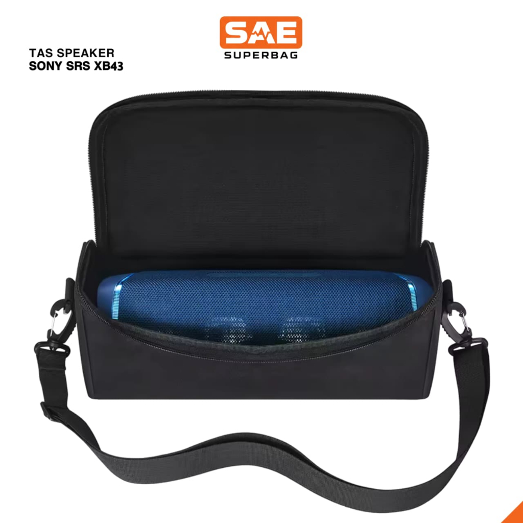 Tas Hardcase Speaker Sony SRS-XB43 Premium Waterproof Travel Pouch Selempang Pelindung