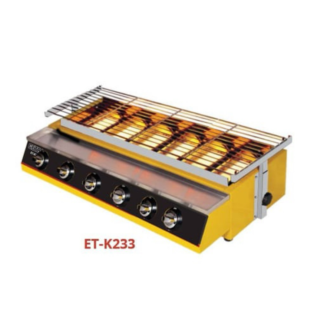 kompor gas panggangan (roaster) 6 tungku Getra ppjj