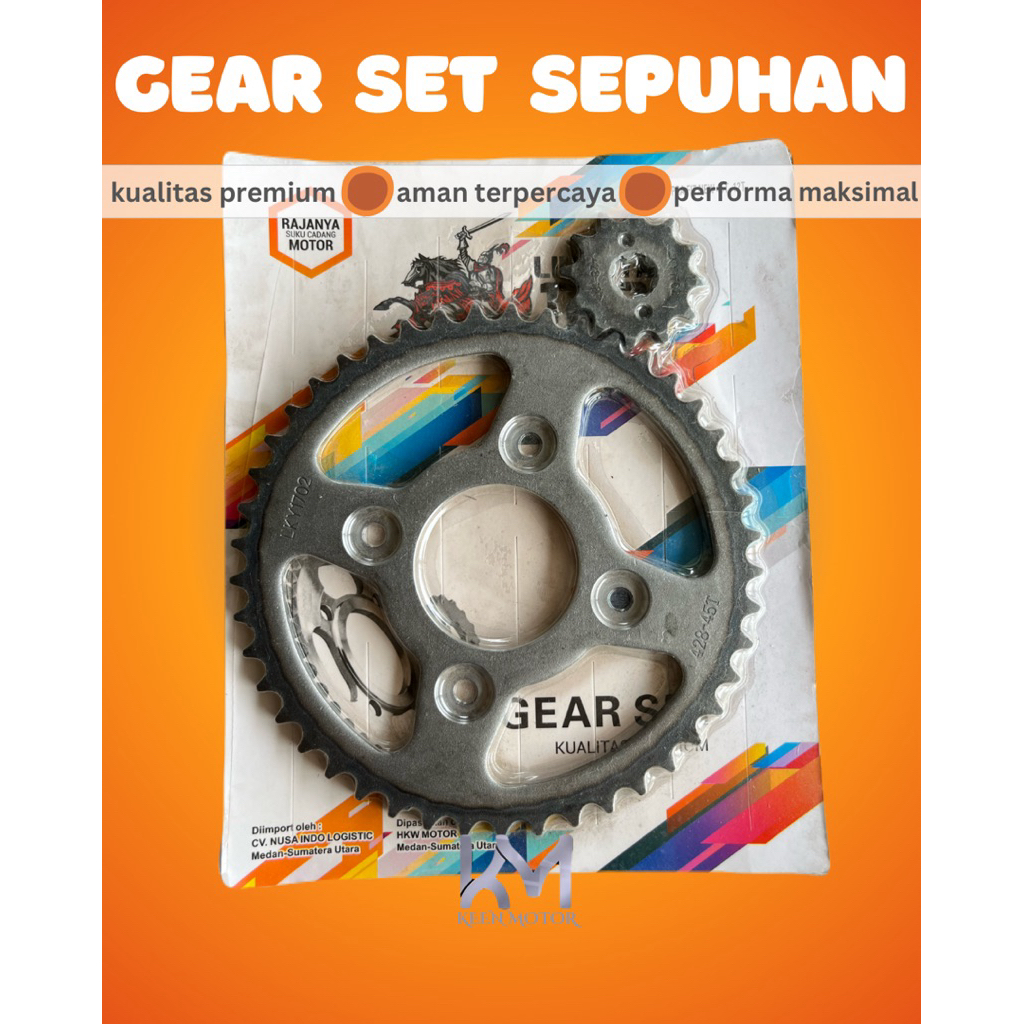GEAR SET SEPUHAN SUPRA 45 T LIMKEYA