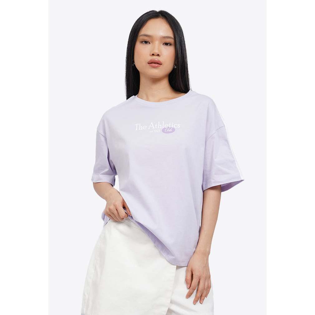 COLORBOX Shoulder List Oversized T-Shirt lilac