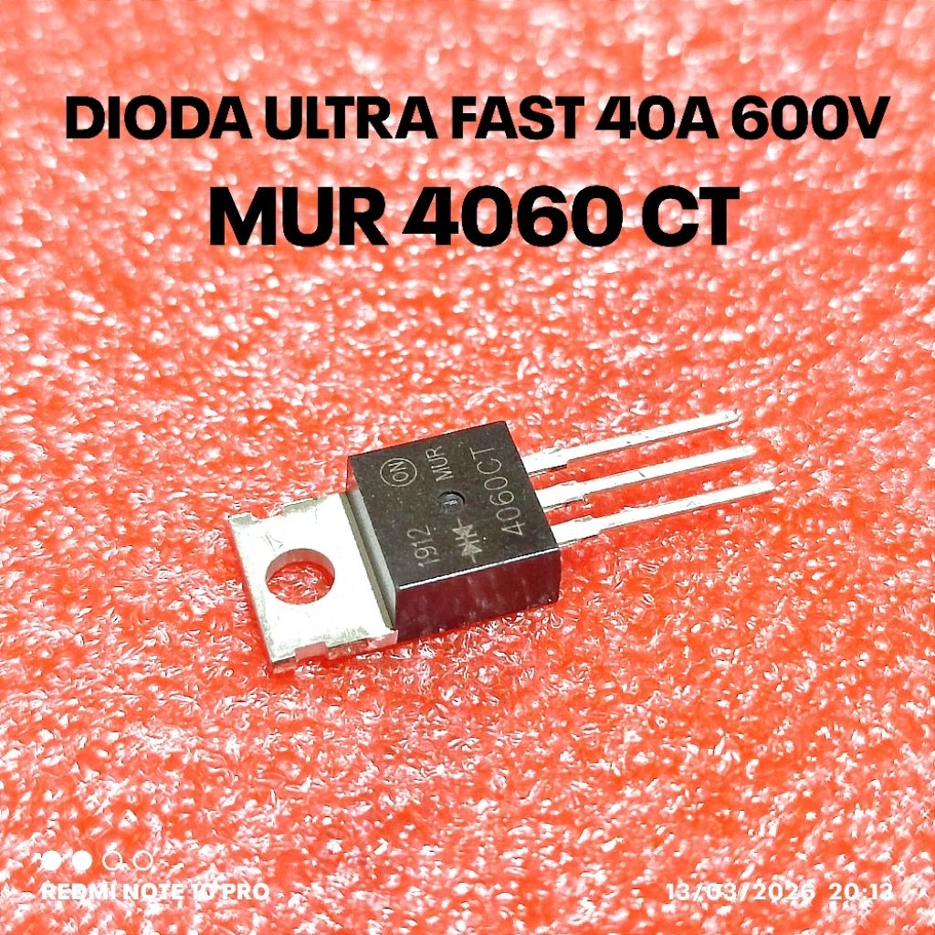 DIODA ULTRA FAST MUR4060CT MUR4060 MUR 4060 CT 40A 600V 3P T0-220