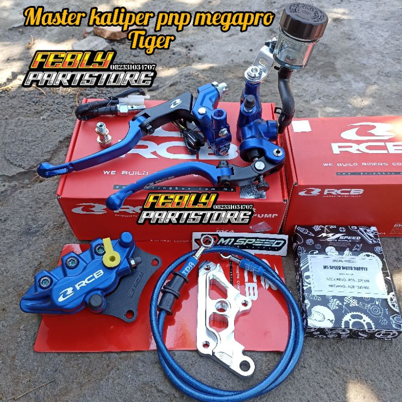 MASTER KALIPER RCB MEGAPRO TIGER MASTER REM RCB S1 RADIAL 14MM SET HENDLE KOPLING RCB S1 ORIGINAL KA