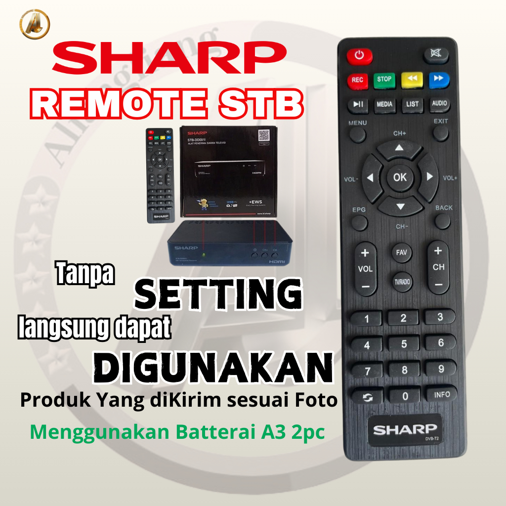 REMOTE REMOT SET TOP BOX SHARP / STB SHARP