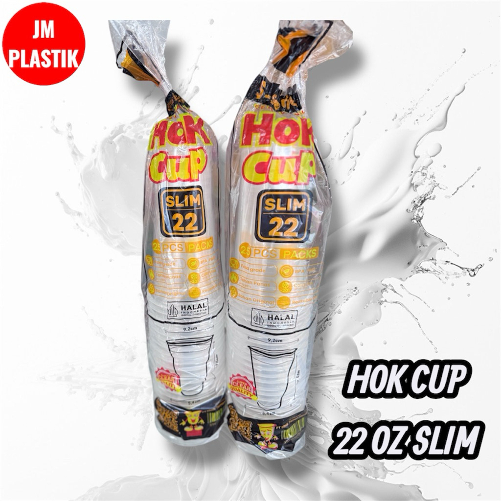 Hok cup 22 oz slim kuat berkualitas