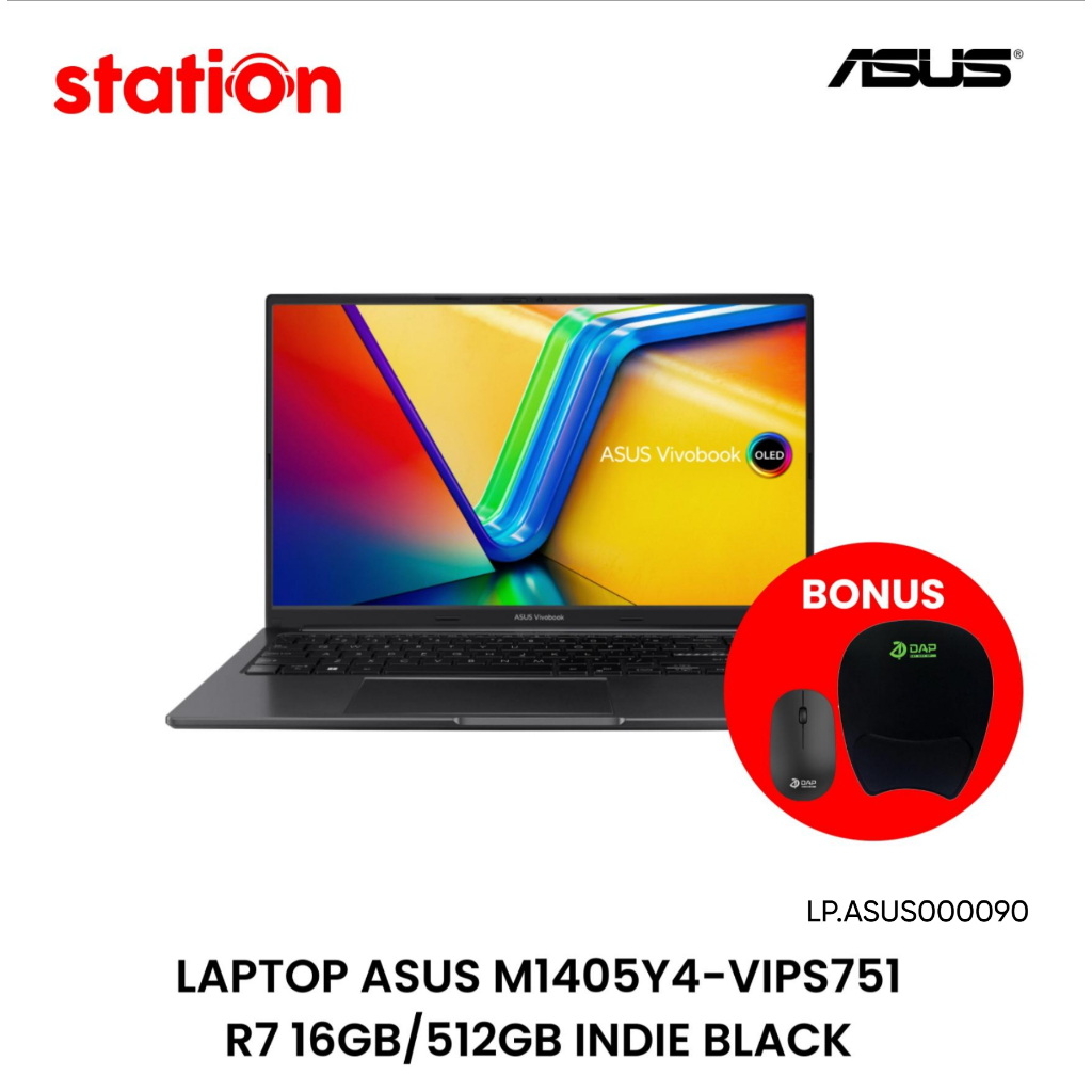 LAPTOP ASUS M1405Y4-VIPS751 R7 16GB-512GB INDIE BLACK