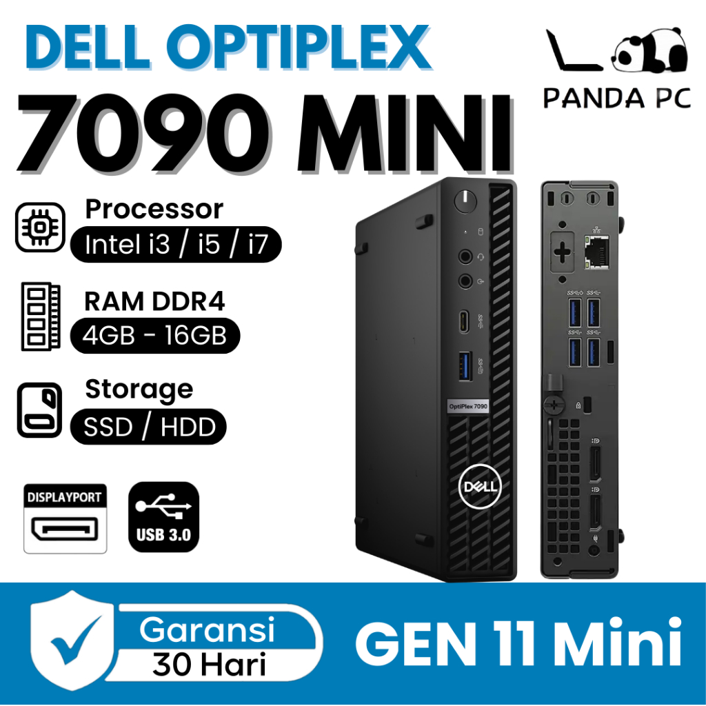 PC Dell OptiPlex 3090 / 5090 / 7090 Mini PC Tiny Intel Core i3 / i5 / i7 Gen 11 CPU Second