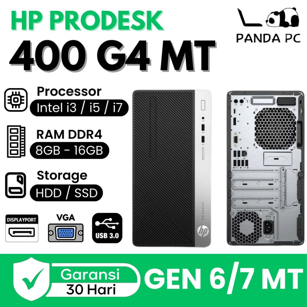 PC HP 400 G4 MT Core i3 / i5 / i7 Gen 7 PC Mini Tower Second LGA1151