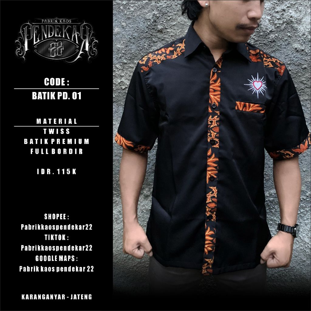 KEMEJA BATIK PSHT / KEMEJA PSHT BATIK / BATIK PSHT/ KEMEJA BATIK PSHT TERBARU / KEMEJA PSHT BATIK PO