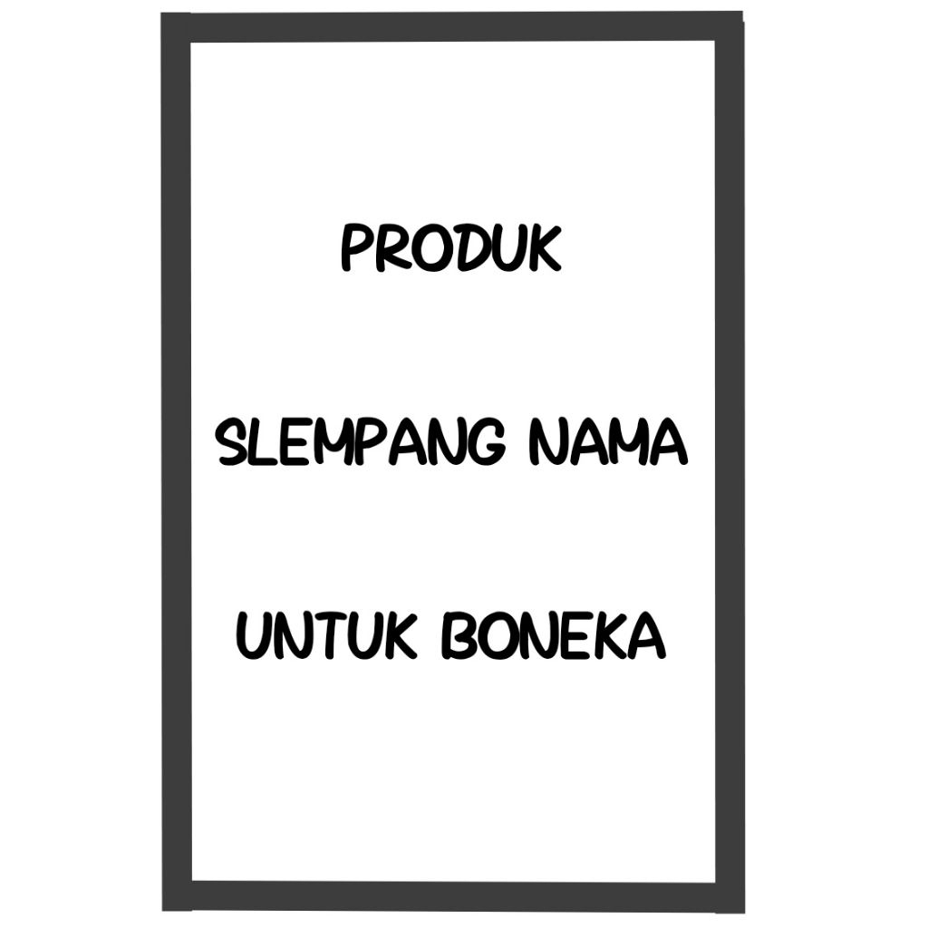 Slempang Nama Anak Untuk Boneka Buket