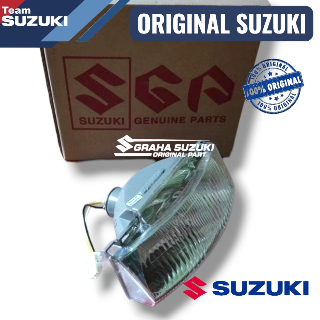 reflektor mika lampu depan 1 set satria 2 tak lumba shogun kebo tornado original sgp 35100-31C31
