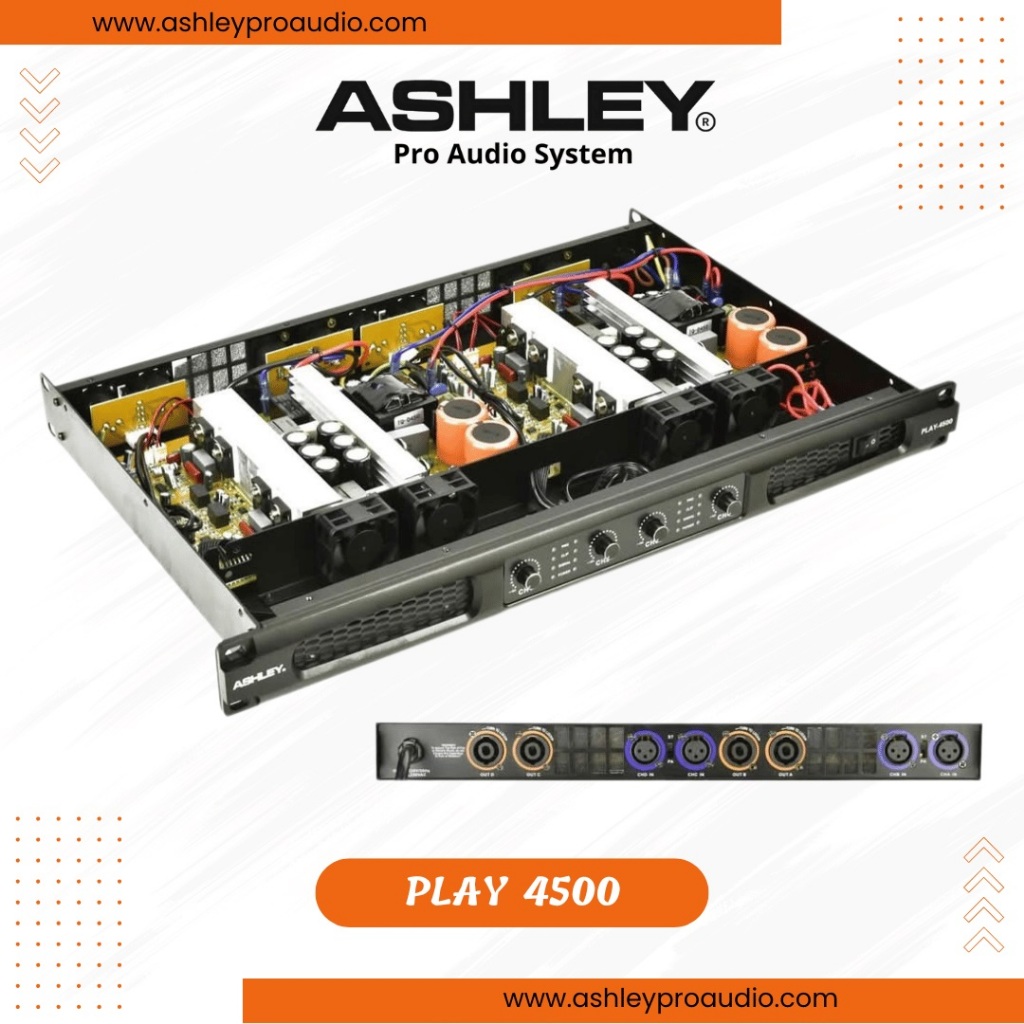 Power Amplifier ASHLEY PLAY-4500 Class D 4 Channel