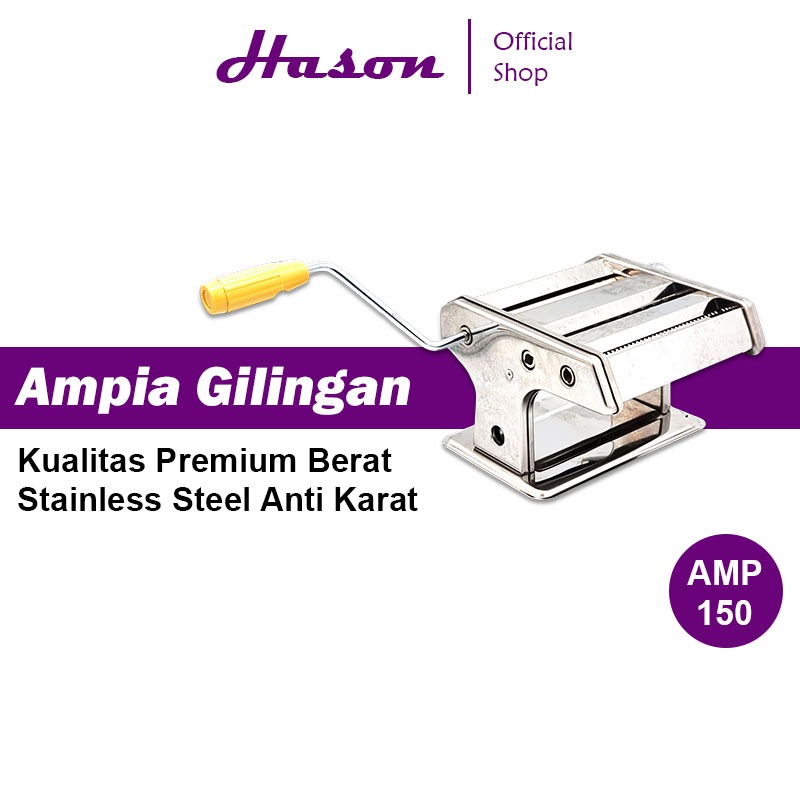 Nomuri Ampia Gilingan Stainless Steel AMP150 | Alat Pembuat Pisang Molen, Mie, Kue Bawang, Pasta