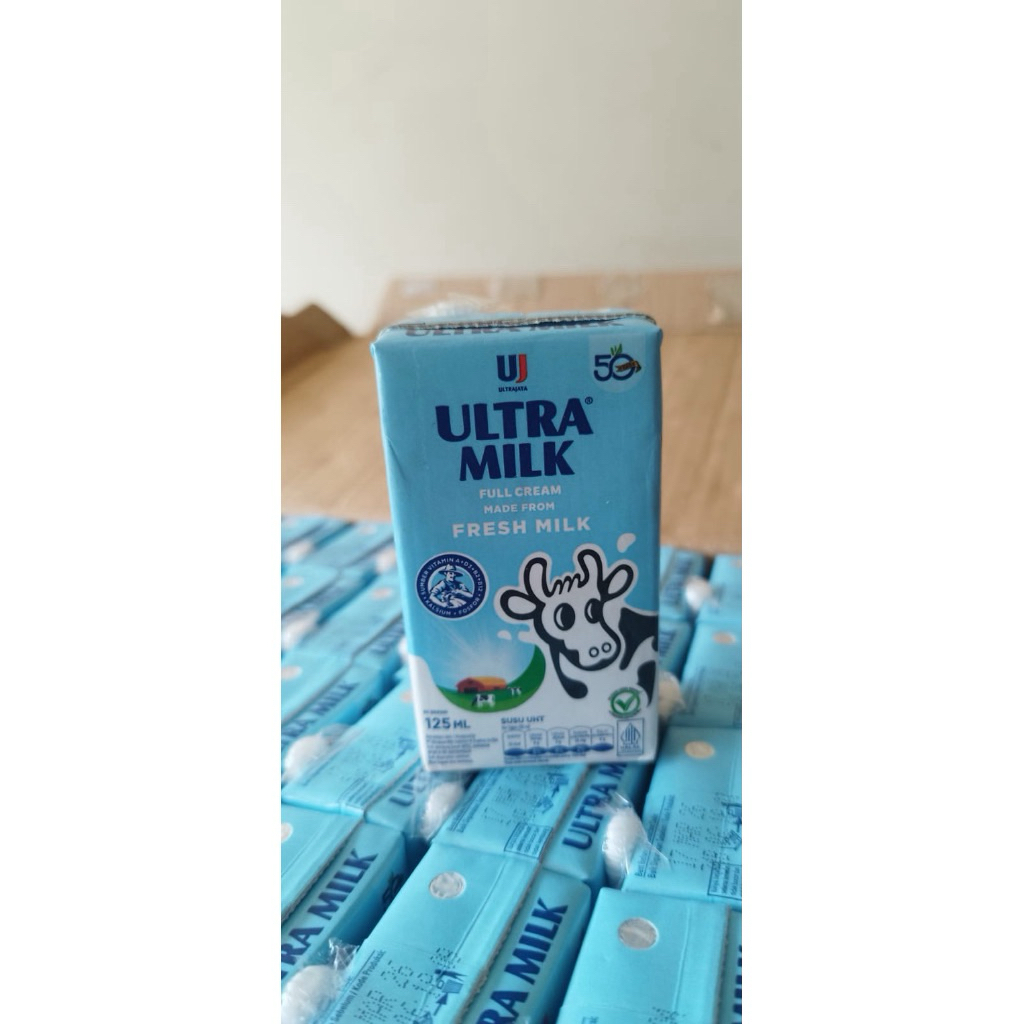 ULTRA FULLCREAM SUSU PLAIN 125ML DUS KARTON / SUSU ULTRA KIDS UHT 125 ML FULL CREAM(1DUS ISI 40PCS)