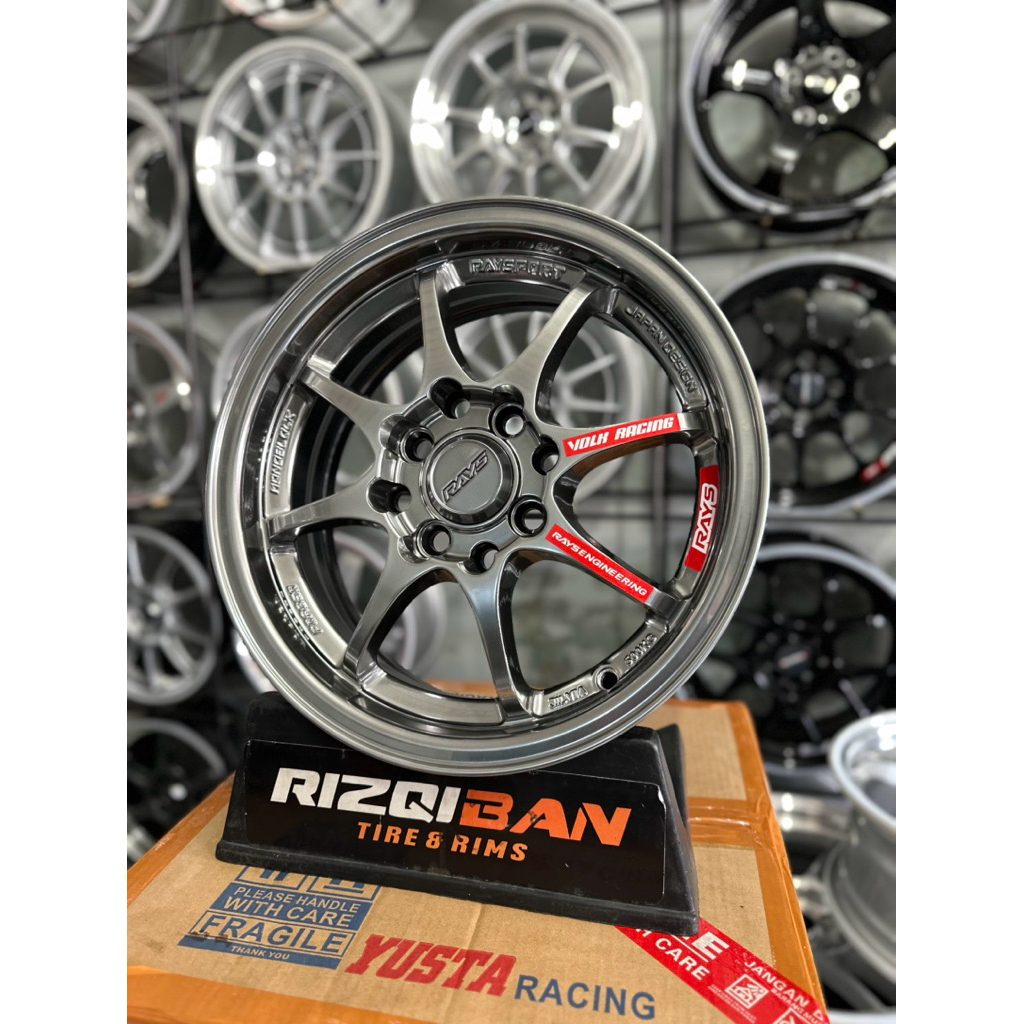 velg ce28 r14 hyper black pcd 4x100/114 kondisi baru