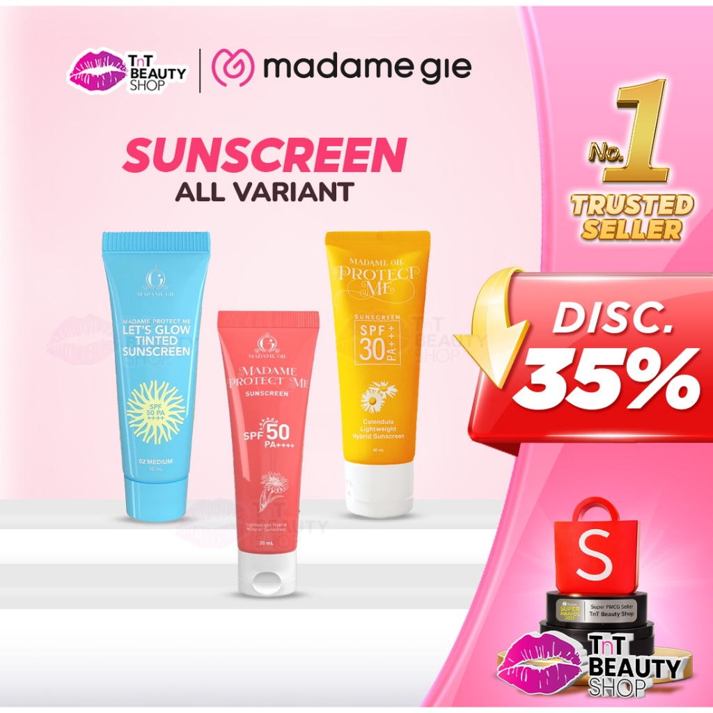 Madame Gie Sunscreen SPF 30 PA +++ With Calendula - Tinted Sun SPF 50 PA ++++ 10ml | Tnt Beauty Shop
