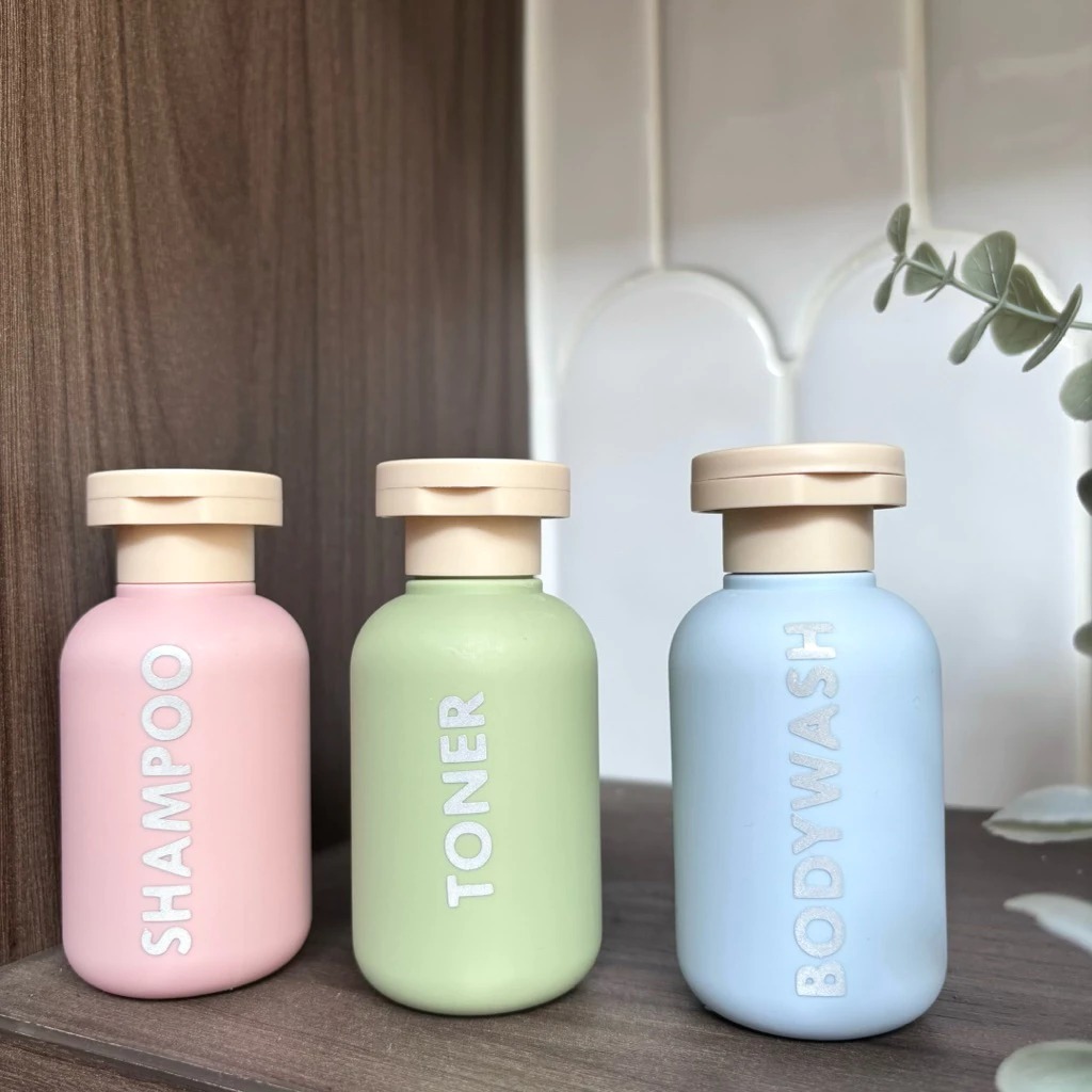 terbaru Botol Refill MACARON Sabun 100ml Serbaguna Botol Travel Macaron Free Label STIKER