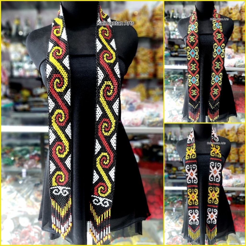 Syal Manik Dayak Motif Campur