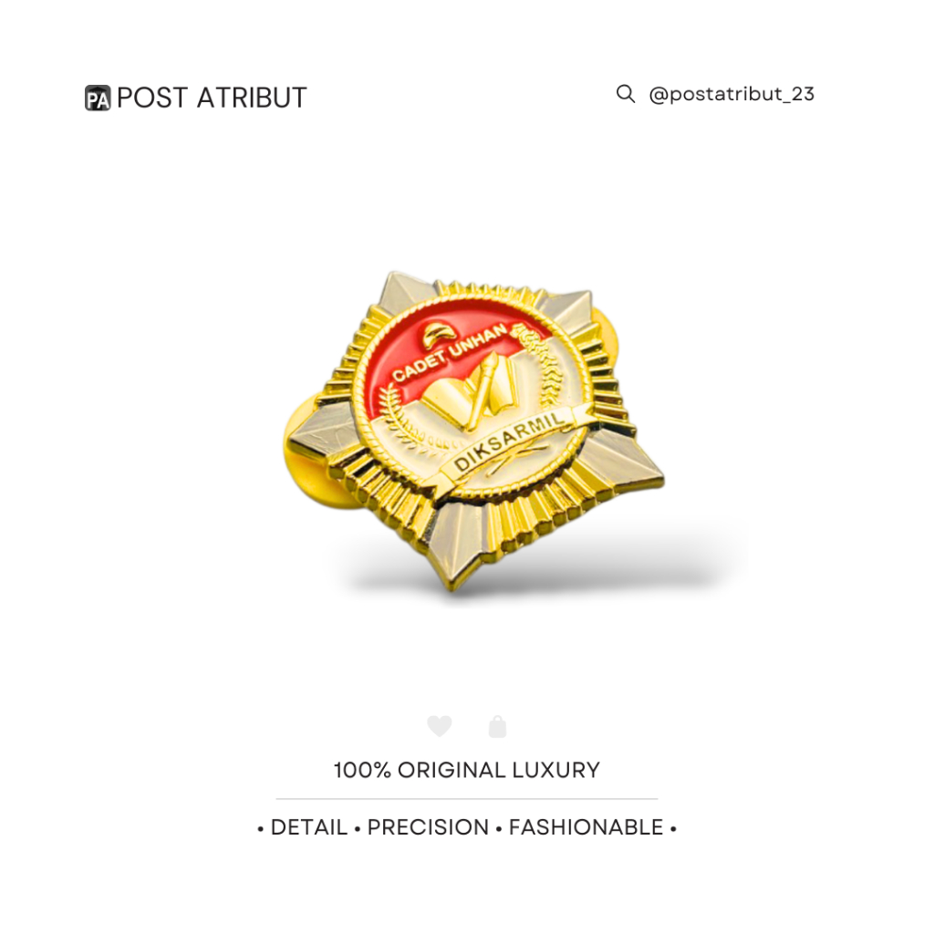 100% LUXURY Pin Cadet UNHAN RI / Brevet CADET UNHAN RI Luxury / Taruna UNHAN / Pin Luxury / Brevet L