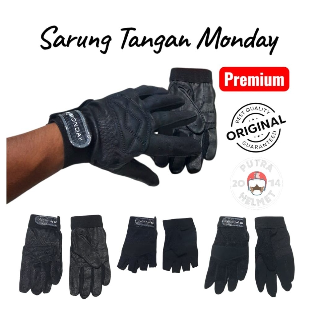Sarung Tangan Motor MONDAY | kaos Tangan Premium Monday