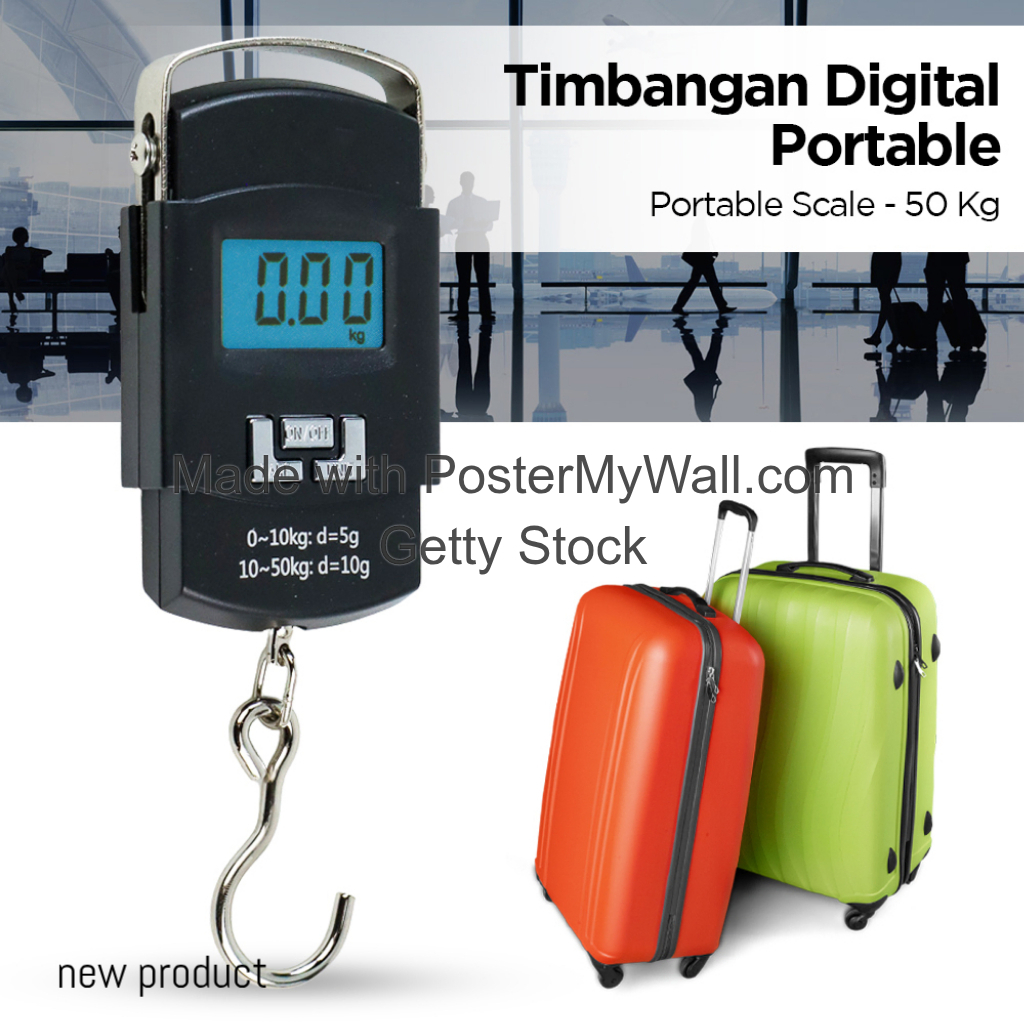 Timbangan Mini Elektrik Timbangan Gantung Digital Kuat Akurat/alat timbang digital PORTABLE MAX 50 K