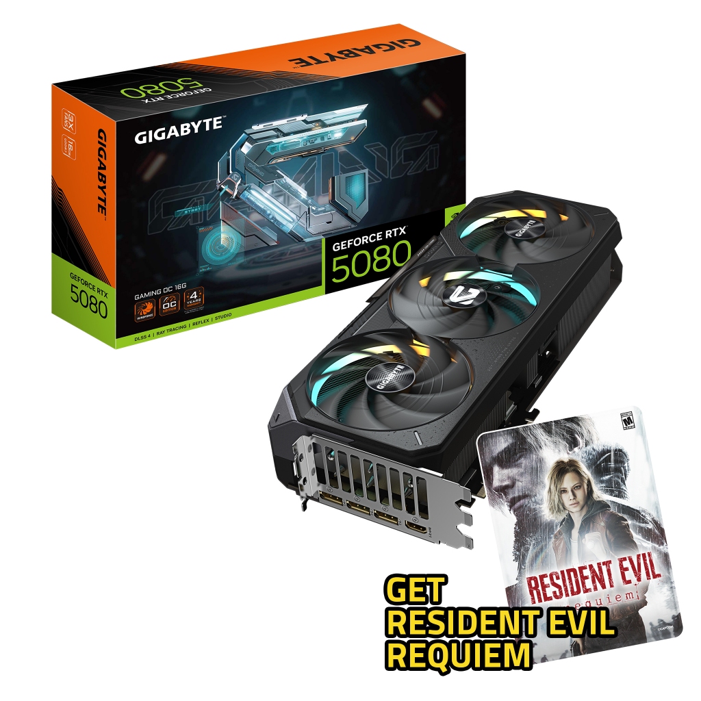 VGA Card Gigabyte GeForce RTX 5080 WINDFORCE OC SFF 16G - 16GB GDDR7