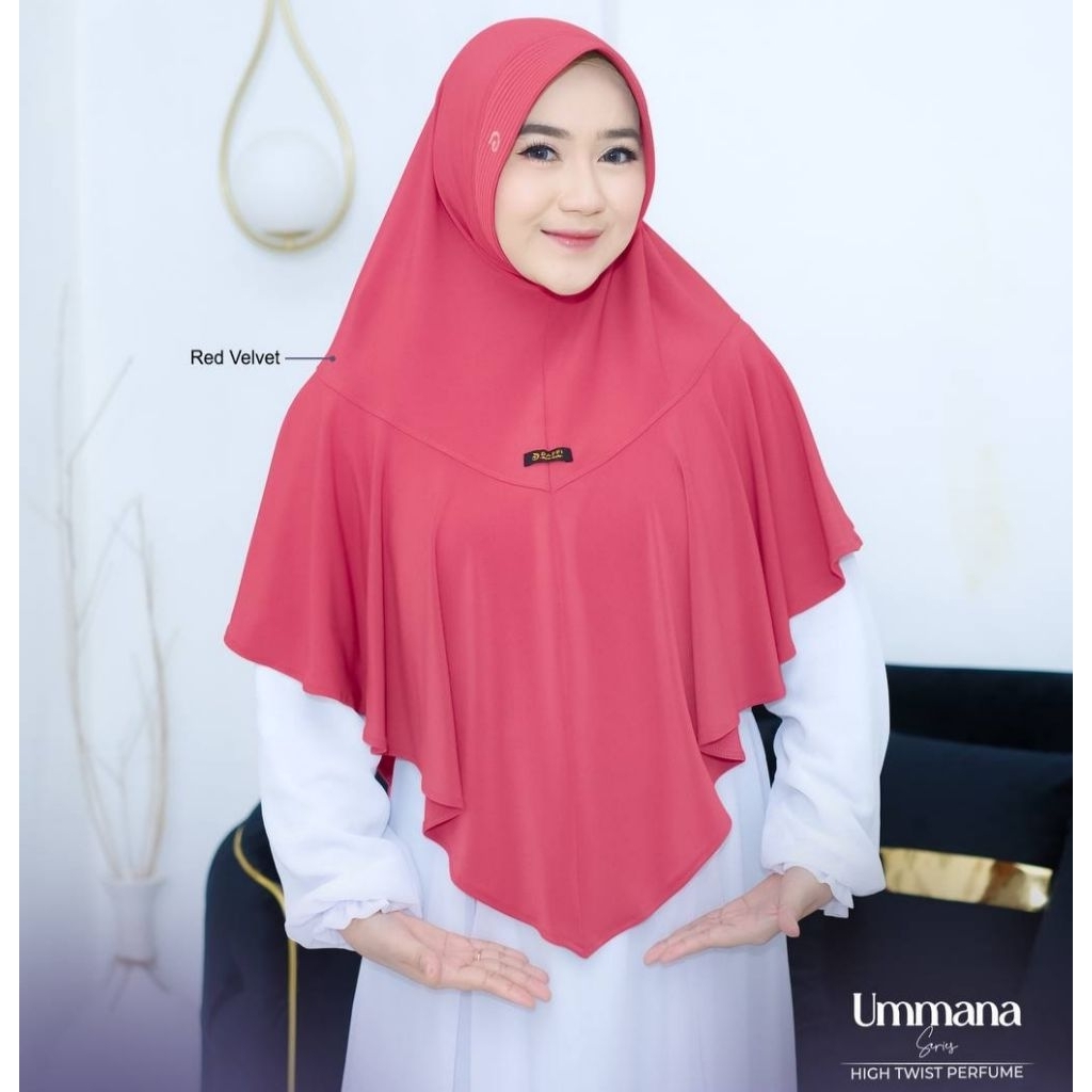 Daffi Hijab - Hijab Instan Ummana Series Bahan High Twist Perfume Pad Antem Khas Daffi Aksen Opnaisi