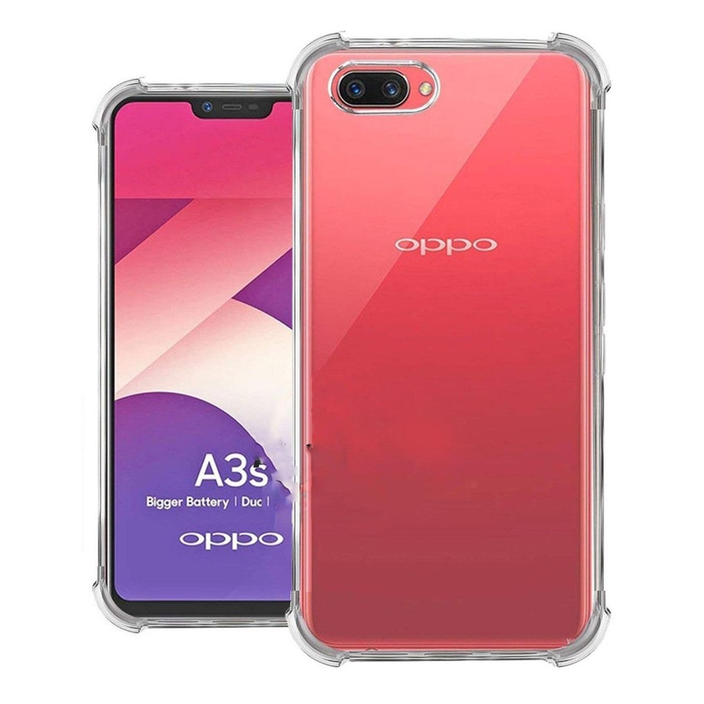 Softcase Anti Crack Oppo A3S, Oppo A60 silikon bening transparan