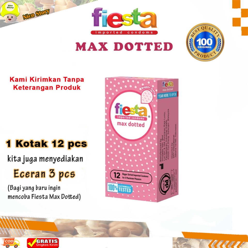(NCS) Kondom Fiesta Max Dotted Condom Berbintil Bintil Bergerigi Aman