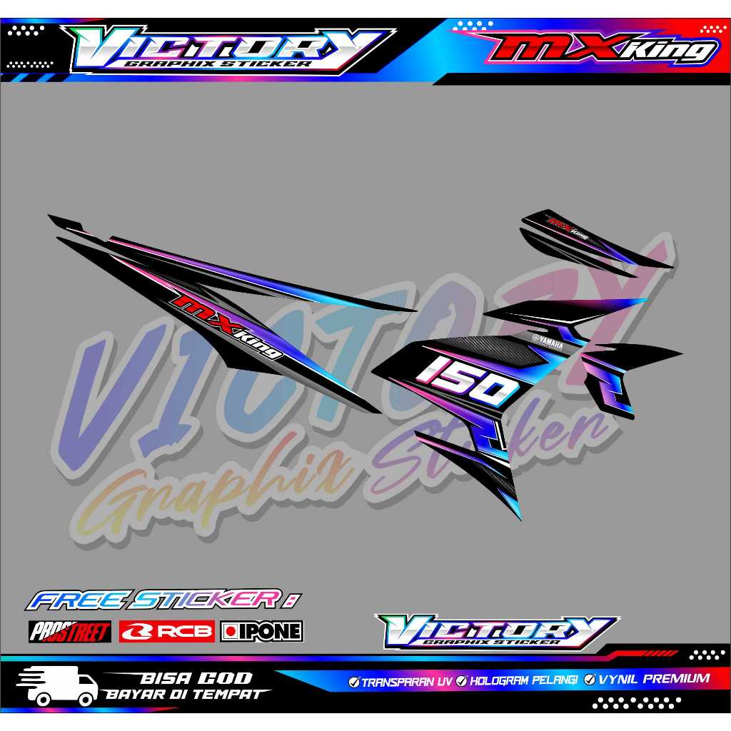STRIPING VARIASI YAMAHA MX KING 150 / STICKER LIST VARIASI MOTOR MX KING