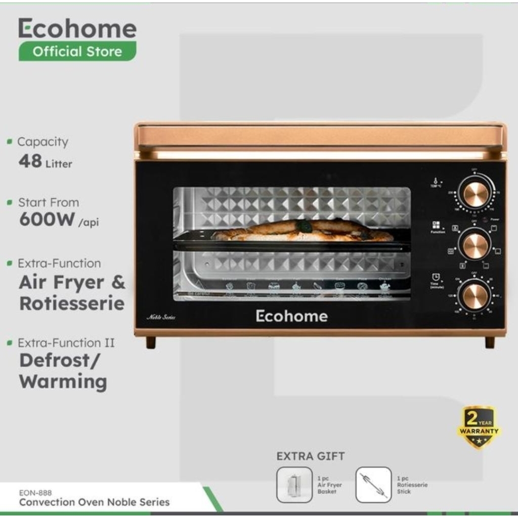 ECOHOME ELECTRIC OVEN NOBLE SERIES 48L EON-888