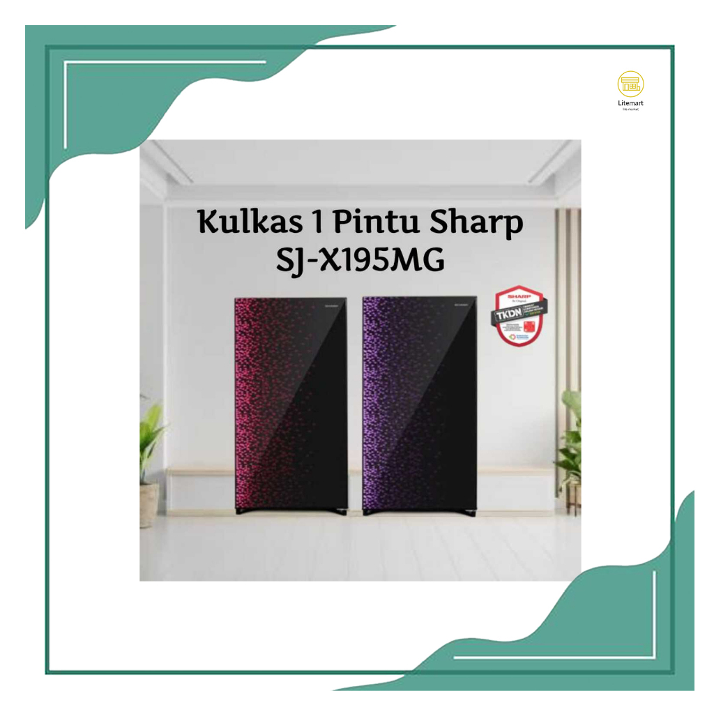 SHARP KULKAS 1 PINTU SJ-X195MG-GB/GR
