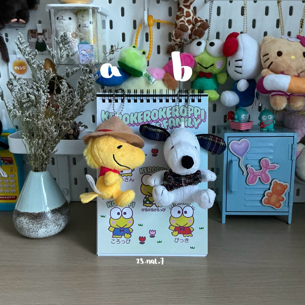 Original Peanuts Snoopy & Friends Woodstock Ganci Plush Keychain