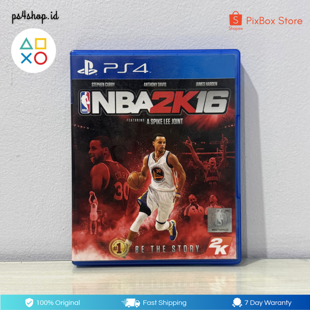 BD Kaset NBA 2K16 PS4 Second Bekas Original | Collector Game Basket 2016 Stephen Curry PlayStation
