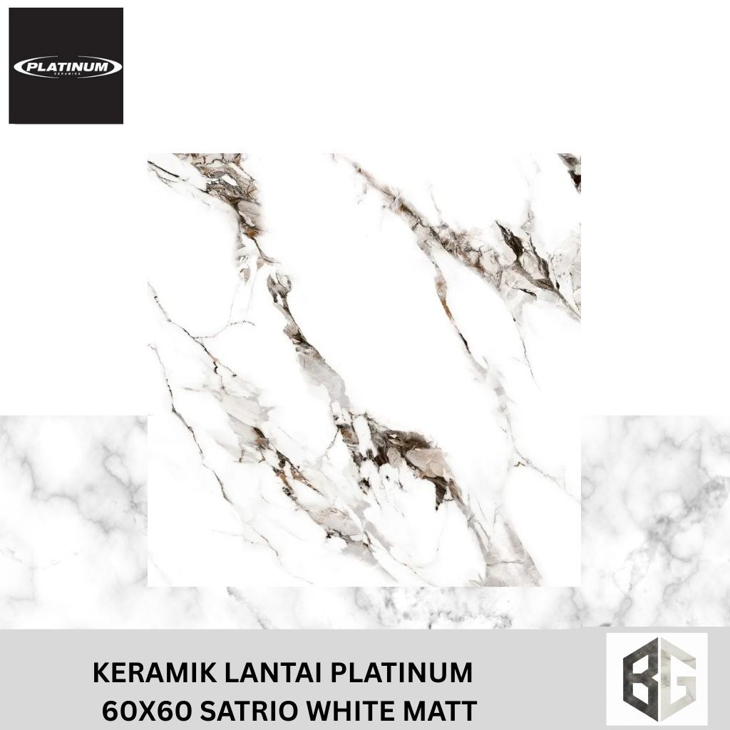 KERAMIK LANTAI PLATINUM Satrio White Matt 60x60