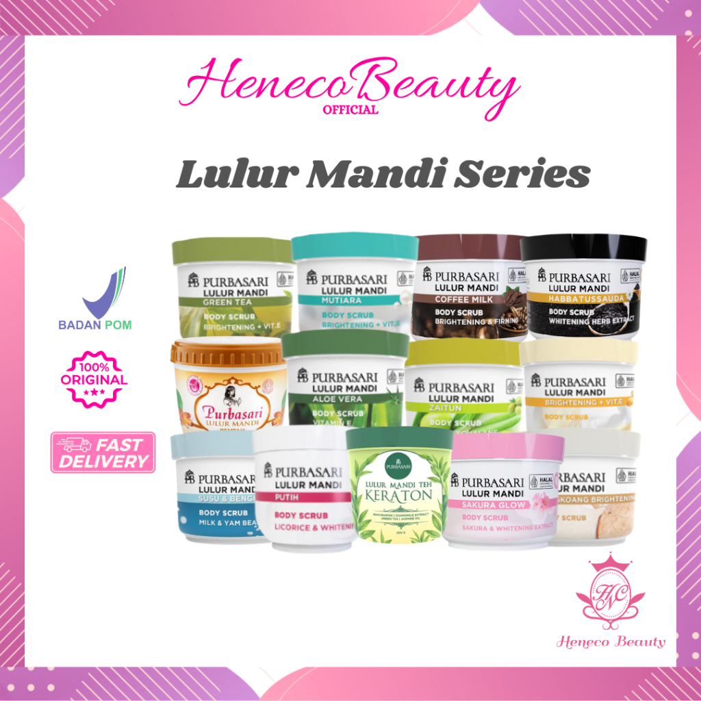 PURBASARI Lulur Mandi Series 100g / 200g - Lulur Tubuh/HenecoBeauty