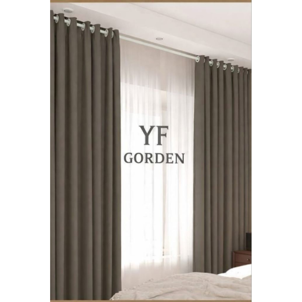 gorden blackout premium 12 gelombang embos doff motif zig-zag minimalis