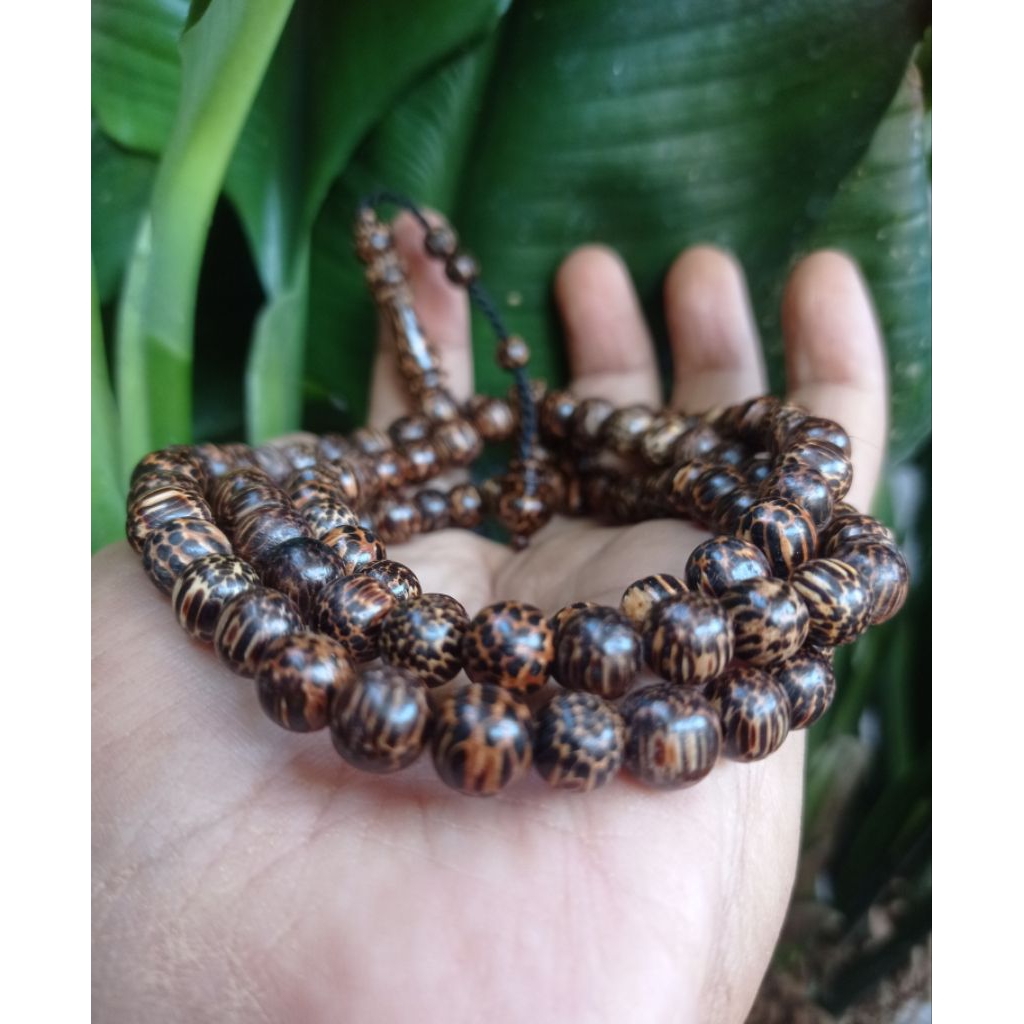 TASBIH 99 BUTIR KAYU LIWUNG HITAM ASLI 8MM/TASBIH KAYU BERTUAH LIWUNG MACAN