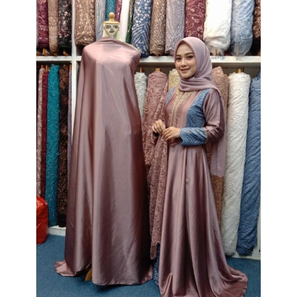 bahan kain satin Armani silk premium