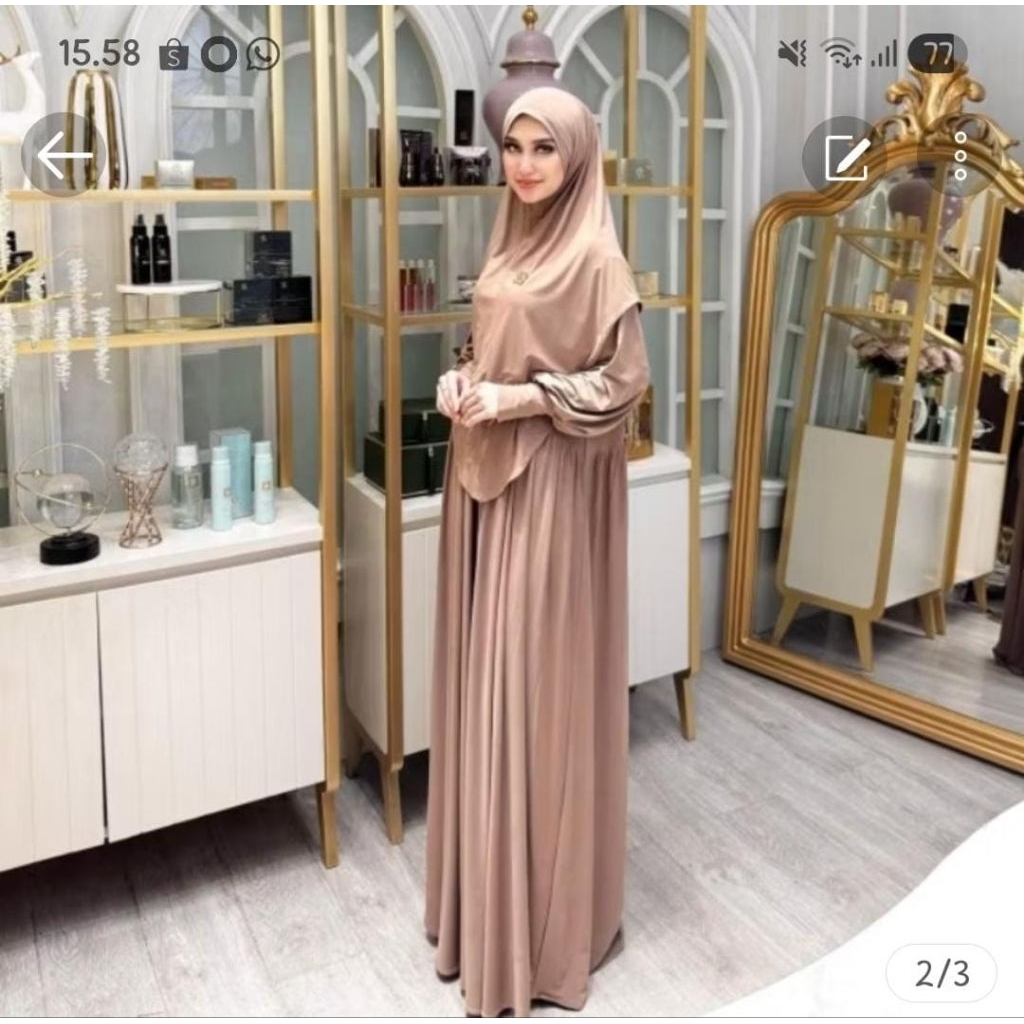 HARGA SALE PROMO DRESS GAMIS SET HIJAB ORIGINAL SHELLASAUKIA