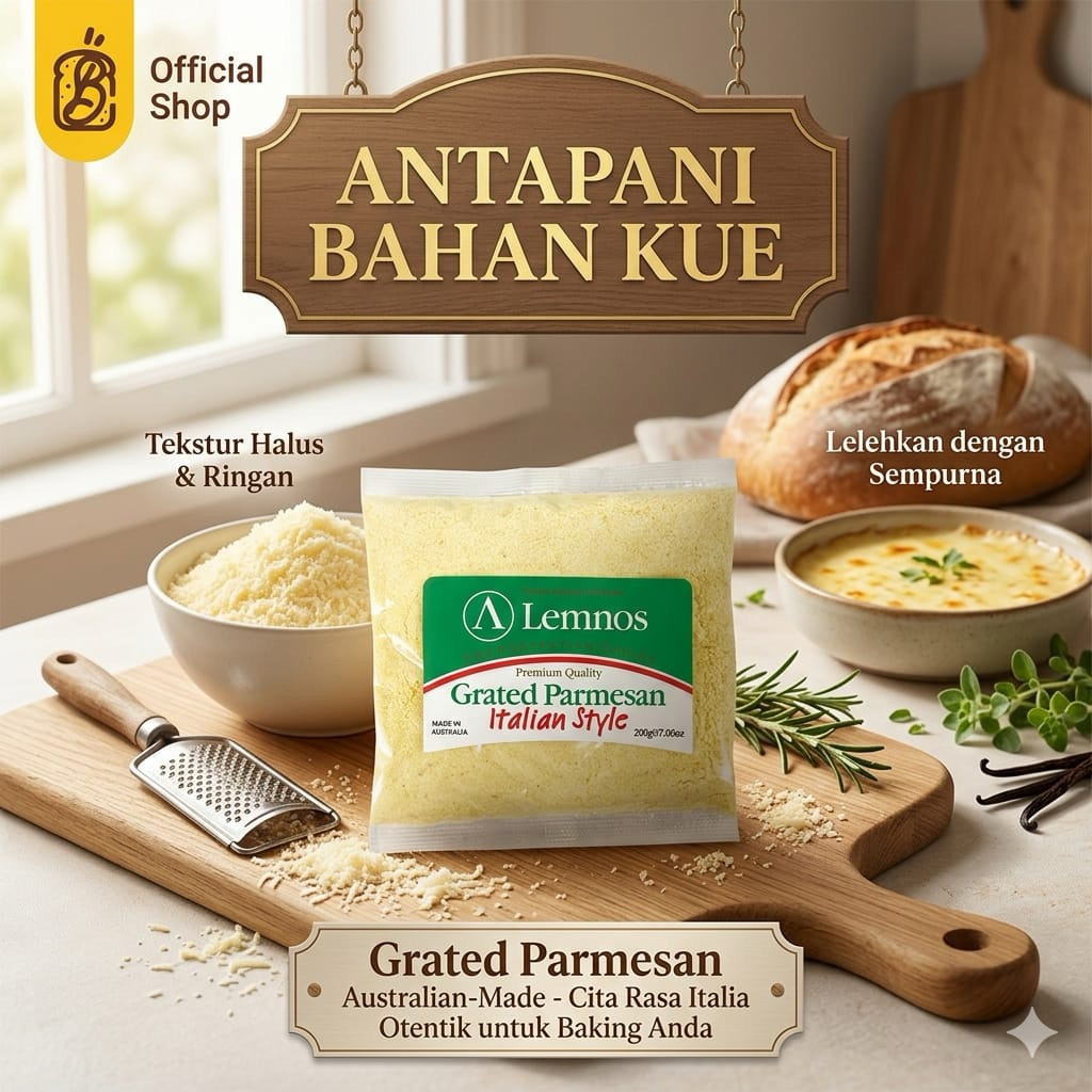Lemnos Parmesan Cheese 250 GR / Grated Parmesan / Parmesan Parut / Parmesan Australia/ Parmesan Bubu
