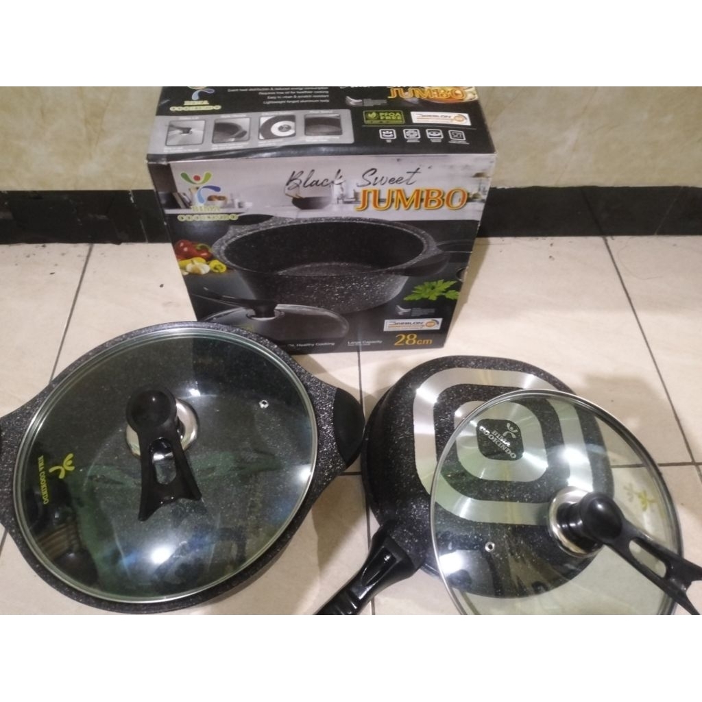 Bima Cookindo set black sweet 28cm dg frypan UNIQLO 28cm