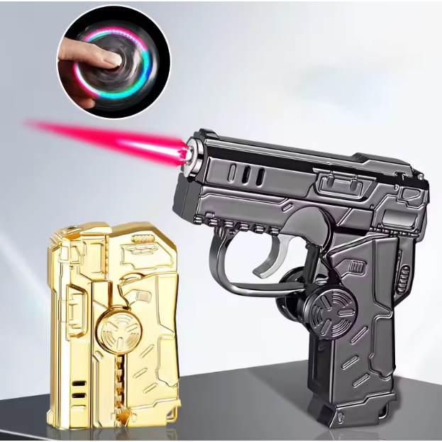 Korek Api Gas Pst Lipat Spinner Las Bara Lighter Unik Isi Ulang - SQ-1123