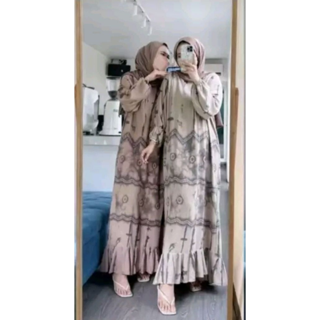 (NEW & PRELOVED) GAMIS RUMAHAN GAMIS BATIK RAYON SANTUNG