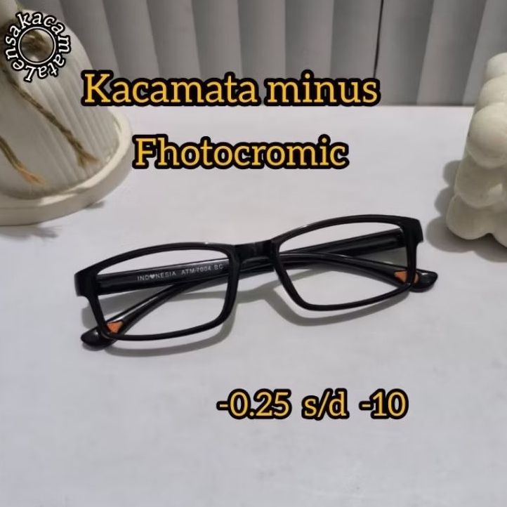 kacamata minus fhotocromic pria/wanita -0.25 s/d -10 minus tinggi lensa tipis index1.67
