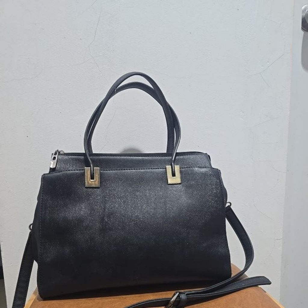 Tas.aku-pl handbag / shoulder Les Catino - hitam KULIT ASLI