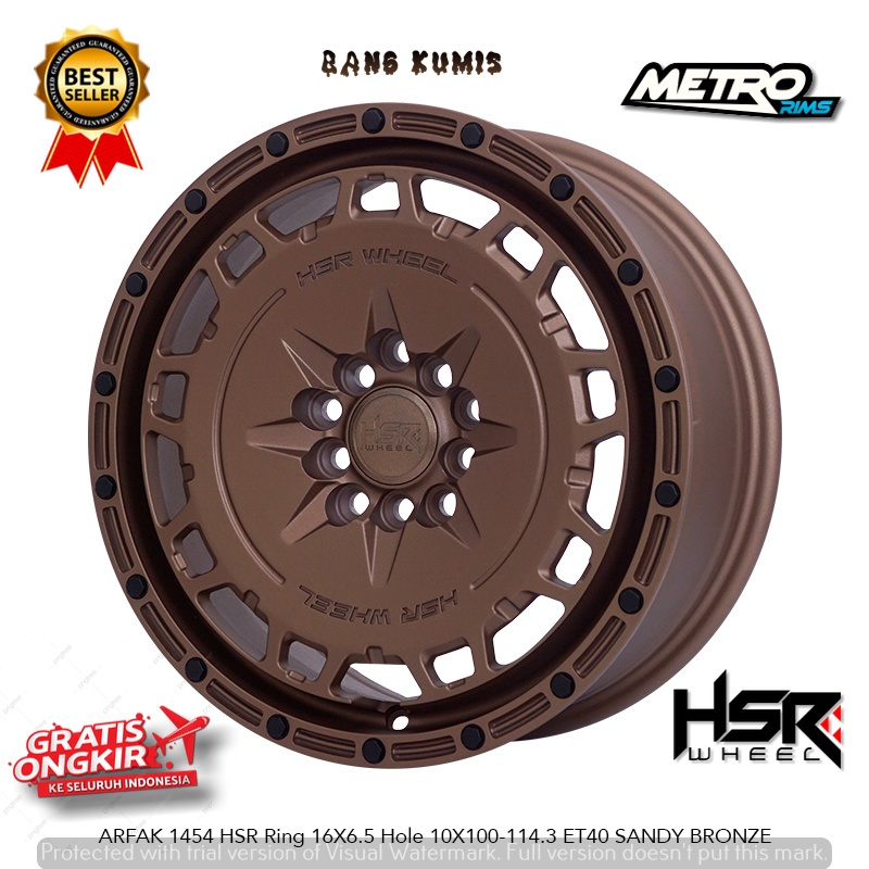 VELG RACING HSR ARFAK RING 16 COCOK UNTUK MOBIL ERTIGA VELOZ INOVA RUSH TERIOS BRV HRV
