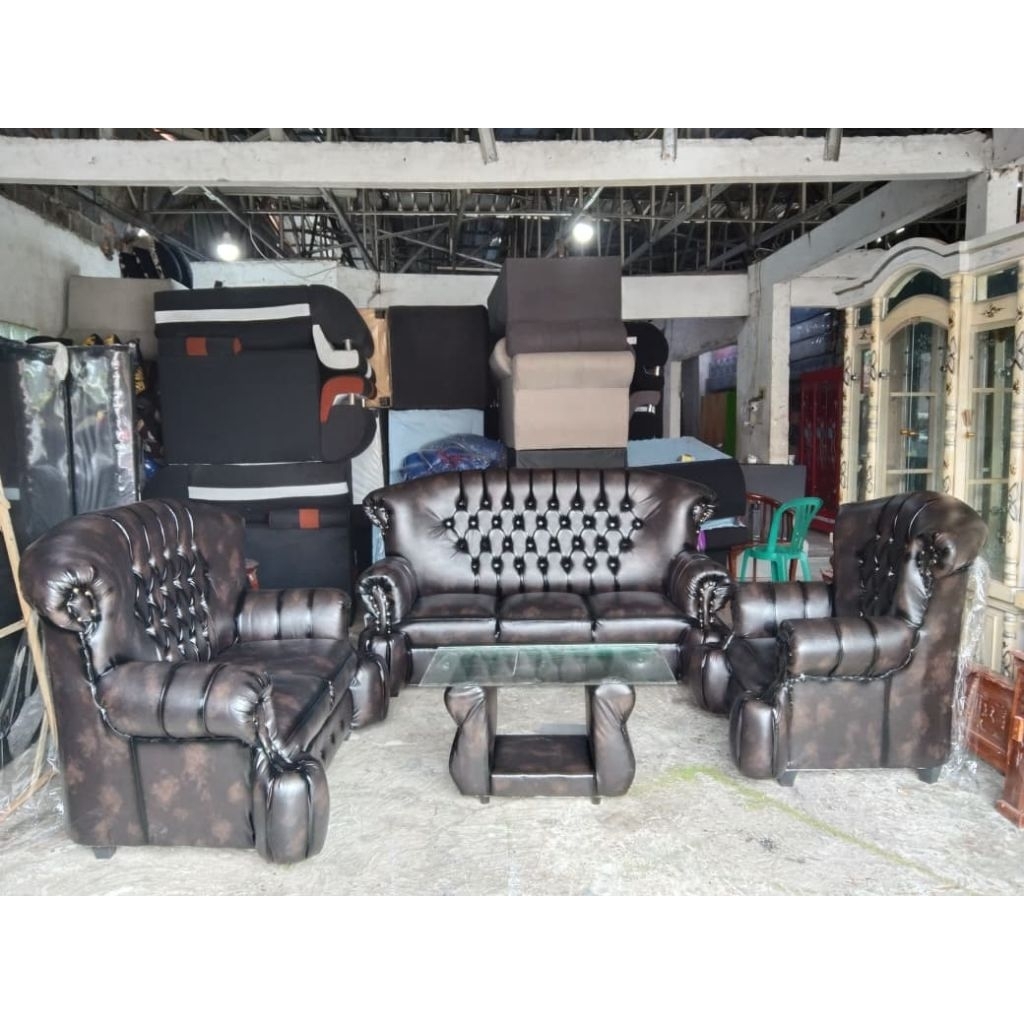 READY Sofa Jaguar Jumbo model 3-2-1+ meja kaca