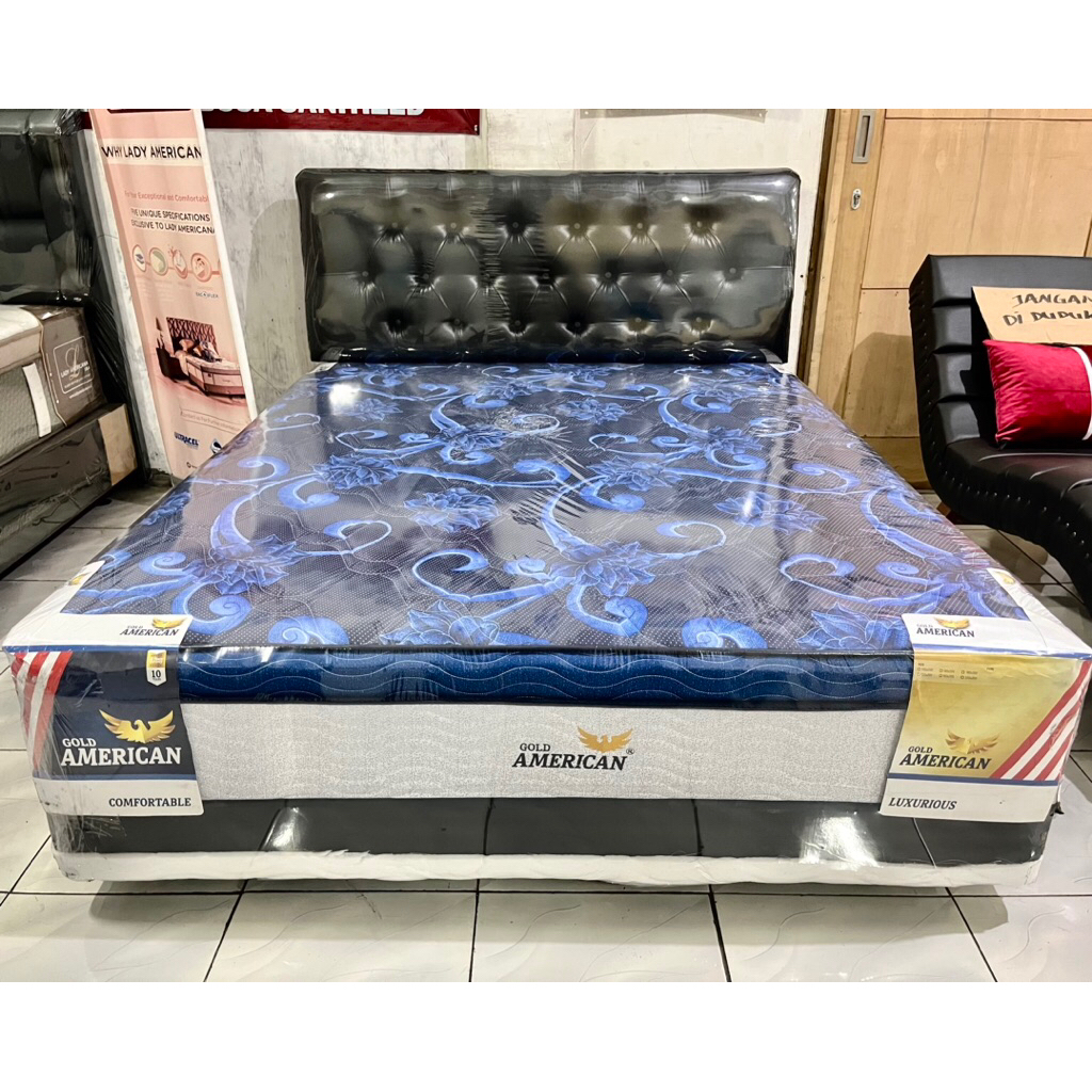 SPRINGBED TEMPAT TIDUR SET BOXY GOLD AMERICAN